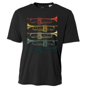 Cool Trumpet Marching Band Musician Jazz Music Cooling Performance Crew T-Shirt