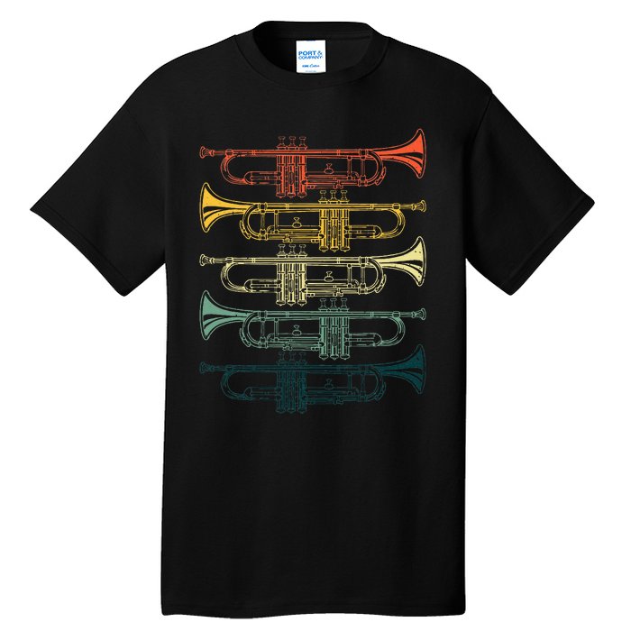 Cool Trumpet Marching Band Musician Jazz Music Tall T-Shirt