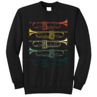 Cool Trumpet Marching Band Musician Jazz Music Tall Sweatshirt