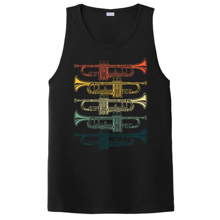 Cool Trumpet Marching Band Musician Jazz Music PosiCharge Competitor Tank