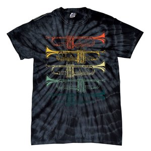 Cool Trumpet Marching Band Musician Jazz Music Tie-Dye T-Shirt