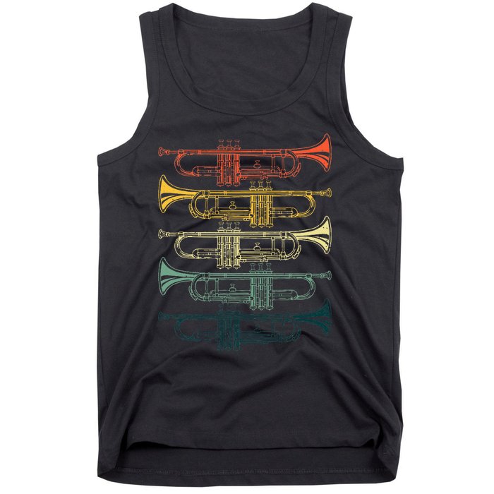 Cool Trumpet Marching Band Musician Jazz Music Tank Top