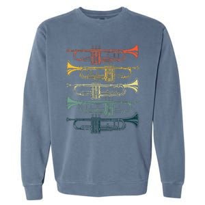 Cool Trumpet Marching Band Musician Jazz Music Garment-Dyed Sweatshirt