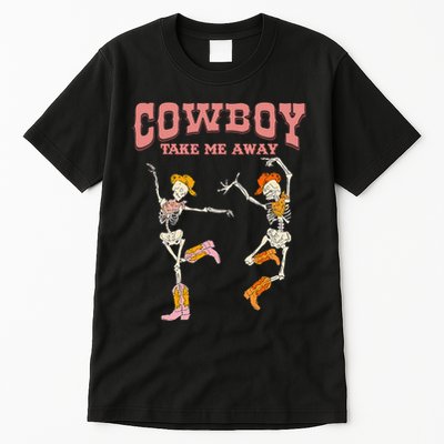 Cow Take Me Away Skeleton Western Southern Country Music Tall T-Shirt