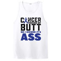 Cancer Touched My Butt So I Kicked Its Ass Funny Colon Cancer Awareness PosiCharge Competitor Tank