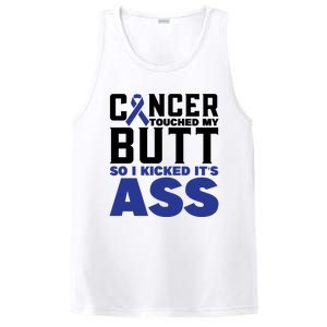 Cancer Touched My Butt So I Kicked Its Ass Funny Colon Cancer Awareness PosiCharge Competitor Tank