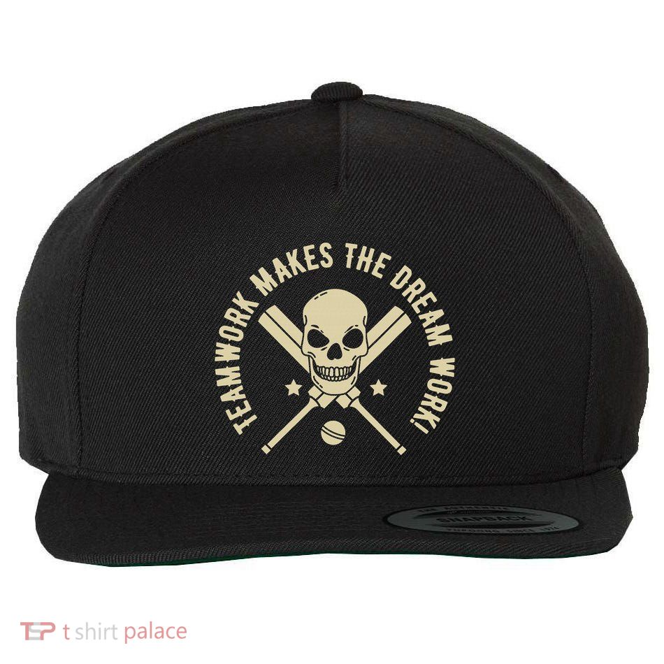 Colorful Teamwork makes the Dream Work! Cricket Wool Snapback Cap
