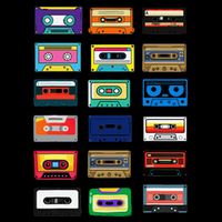 Cassette Tapes Mixtapes 1980s 1990s Radio Music Graphic Cooling Performance Crew T-Shirt