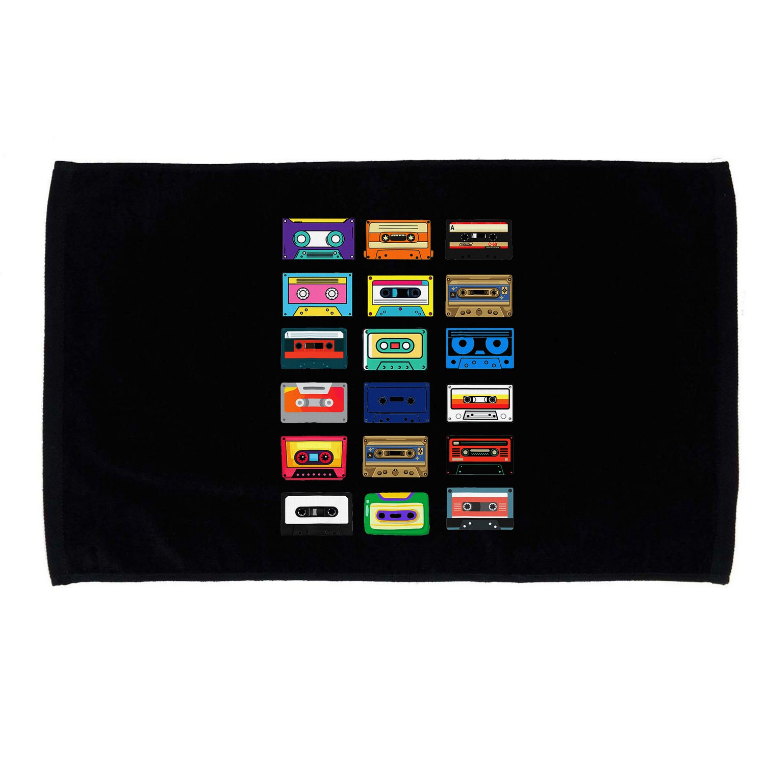 Cassette Tapes Mixtapes 1980s 1990s Radio Music Graphic Microfiber Hand Towel