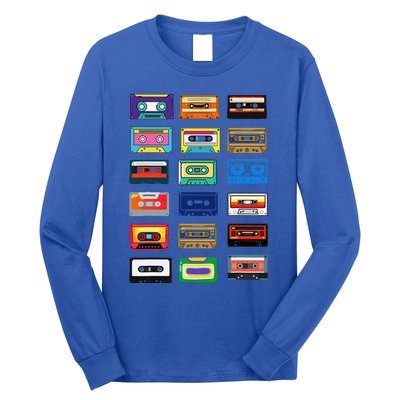 Cassette Tapes Mixtapes 1980s 1990s Radio Music Graphic Long Sleeve Shirt