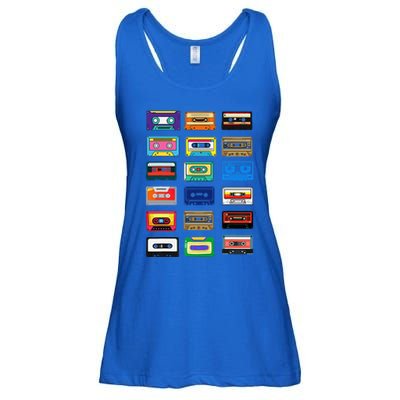 Cassette Tapes Mixtapes 1980s 1990s Radio Music Graphic Ladies Essential Flowy Tank