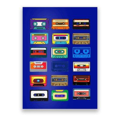 Cassette Tapes Mixtapes 1980s 1990s Radio Music Graphic Poster