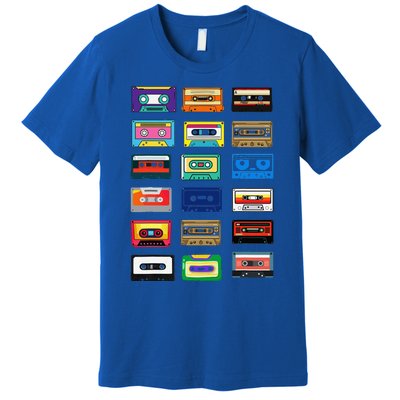 Cassette Tapes Mixtapes 1980s 1990s Radio Music Graphic Premium T-Shirt