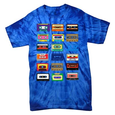 Cassette Tapes Mixtapes 1980s 1990s Radio Music Graphic Tie-Dye T-Shirt