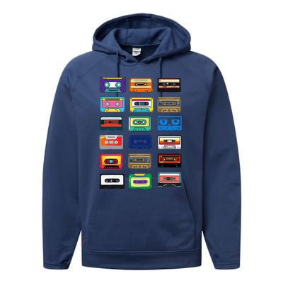 Cassette Tapes Mixtapes 1980s 1990s Radio Music Graphic Performance Fleece Hoodie