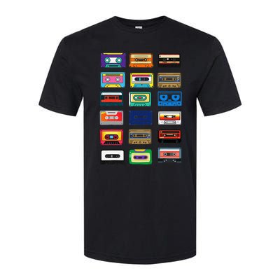 Cassette Tapes Mixtapes 1980s 1990s Radio Music Graphic Softstyle® CVC T-Shirt