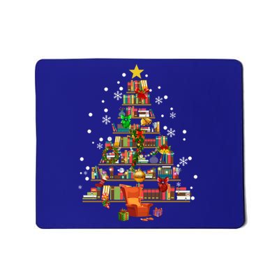 Christmas Tree Made Of Books Book Tree Bookworm Christmas Great Gift Mousepad