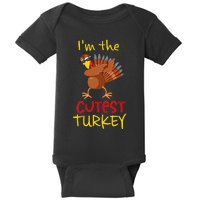 Cutest Turkey Matching Family Group Thanksgiving Party Baby Bodysuit