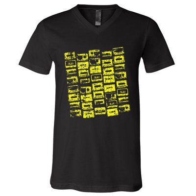 Cassette Tapes Mixtapes 1980s 1990s Music V-Neck T-Shirt