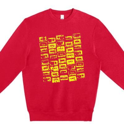 Cassette Tapes Mixtapes 1980s 1990s Music Premium Crewneck Sweatshirt