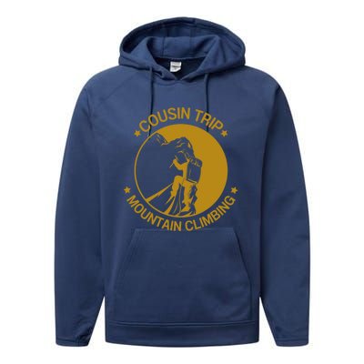 Cousin Trip Mountain Climbing Climber Hiking Summer Vacation Cute Gift Performance Fleece Hoodie