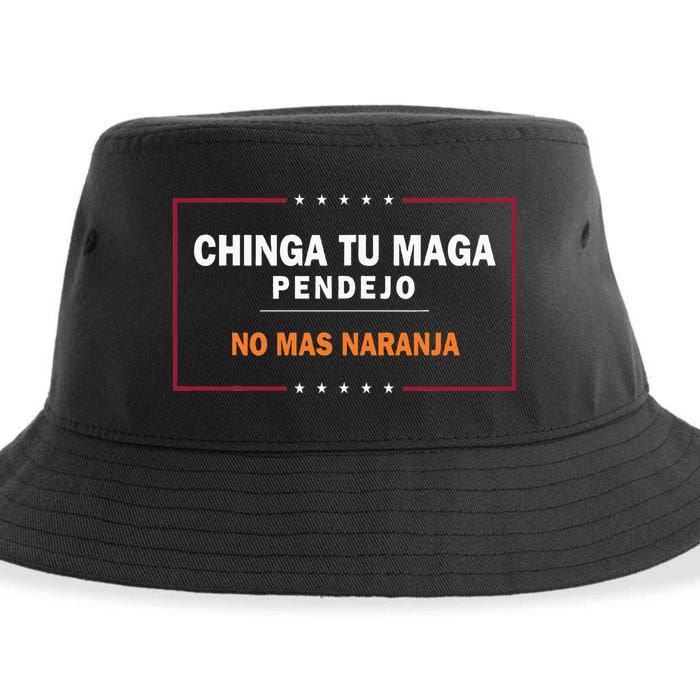 Chinga Tu Maga Pendejo No Mas Naranja Sustainable Bucket Hat
