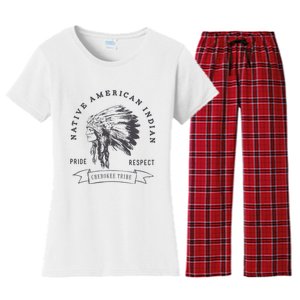 Cherokee Tribe Native American Indian Pride Respect Women's Flannel Pajama Set