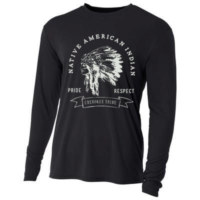 Cherokee Tribe Native American Indian Pride Respect Design Cooling Performance Long Sleeve Crew