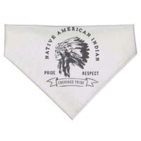 Cherokee Tribe Native American Indian Pride Respect Print USA-Made Doggie Bandana