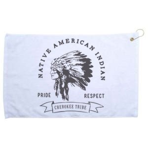 Cherokee Tribe Native American Indian Pride Respect Print Grommeted Golf Towel