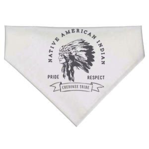 Cherokee Tribe Native American Indian Pride Respect Print USA-Made Doggie Bandana