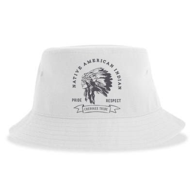 Cherokee Tribe Native American Indian Pride Respect Print Sustainable Bucket Hat