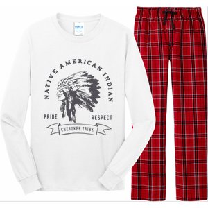 Cherokee Tribe Native American Indian Pride Respect Print Long Sleeve Pajama Set