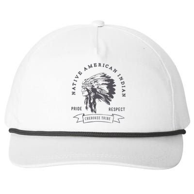 Cherokee Tribe Native American Indian Pride Respect Print Snapback Five-Panel Rope Hat