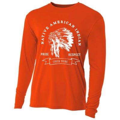 Creek Tribe Native American Indian Pride Respect Honor Gift Cooling Performance Long Sleeve Crew