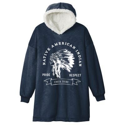 Creek Tribe Native American Indian Pride Respect Honor Gift Hooded Wearable Blanket