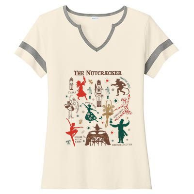 Christmas The Nutcracker Ballet Sugar Plum Fairy Ladies Halftime Notch Neck Tee