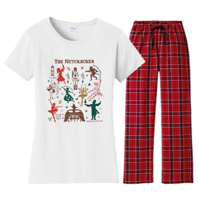 Christmas The Nutcracker Ballet Sugar Plum Fairy Women's Flannel Pajama Set