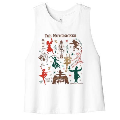 Christmas The Nutcracker Ballet Sugar Plum Fairy Women's Racerback Cropped Tank