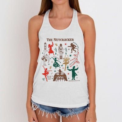 Christmas The Nutcracker Ballet Sugar Plum Fairy Women's Knotted Racerback Tank