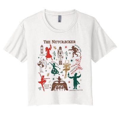 Christmas The Nutcracker Ballet Sugar Plum Fairy Women's Crop Top Tee