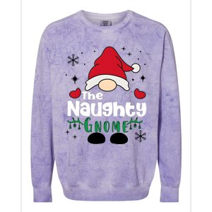 Christmas The Naughty Gnome Funny Family Matching Holiday Season Colorblast Crewneck Sweatshirt