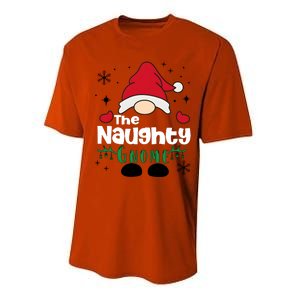 Christmas The Naughty Gnome Funny Family Matching Holiday Season Performance Sprint T-Shirt