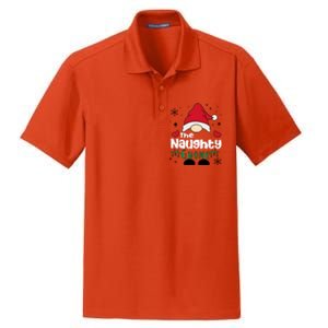 Christmas The Naughty Gnome Funny Family Matching Holiday Season Dry Zone Grid Polo