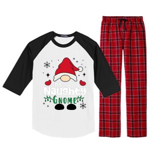 Christmas The Naughty Gnome Funny Family Matching Holiday Season Raglan Sleeve Pajama Set