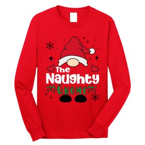 Christmas The Naughty Gnome Funny Family Matching Holiday Season Long Sleeve Shirt