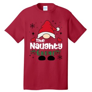 Christmas The Naughty Gnome Funny Family Matching Holiday Season Tall T-Shirt