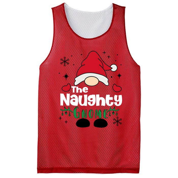 Christmas The Naughty Gnome Funny Family Matching Holiday Season Mesh Reversible Basketball Jersey Tank