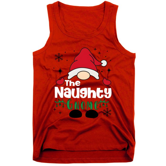 Christmas The Naughty Gnome Funny Family Matching Holiday Season Tank Top