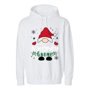 Christmas The Naughty Gnome Funny Family Matching Holiday Season Garment-Dyed Fleece Hoodie